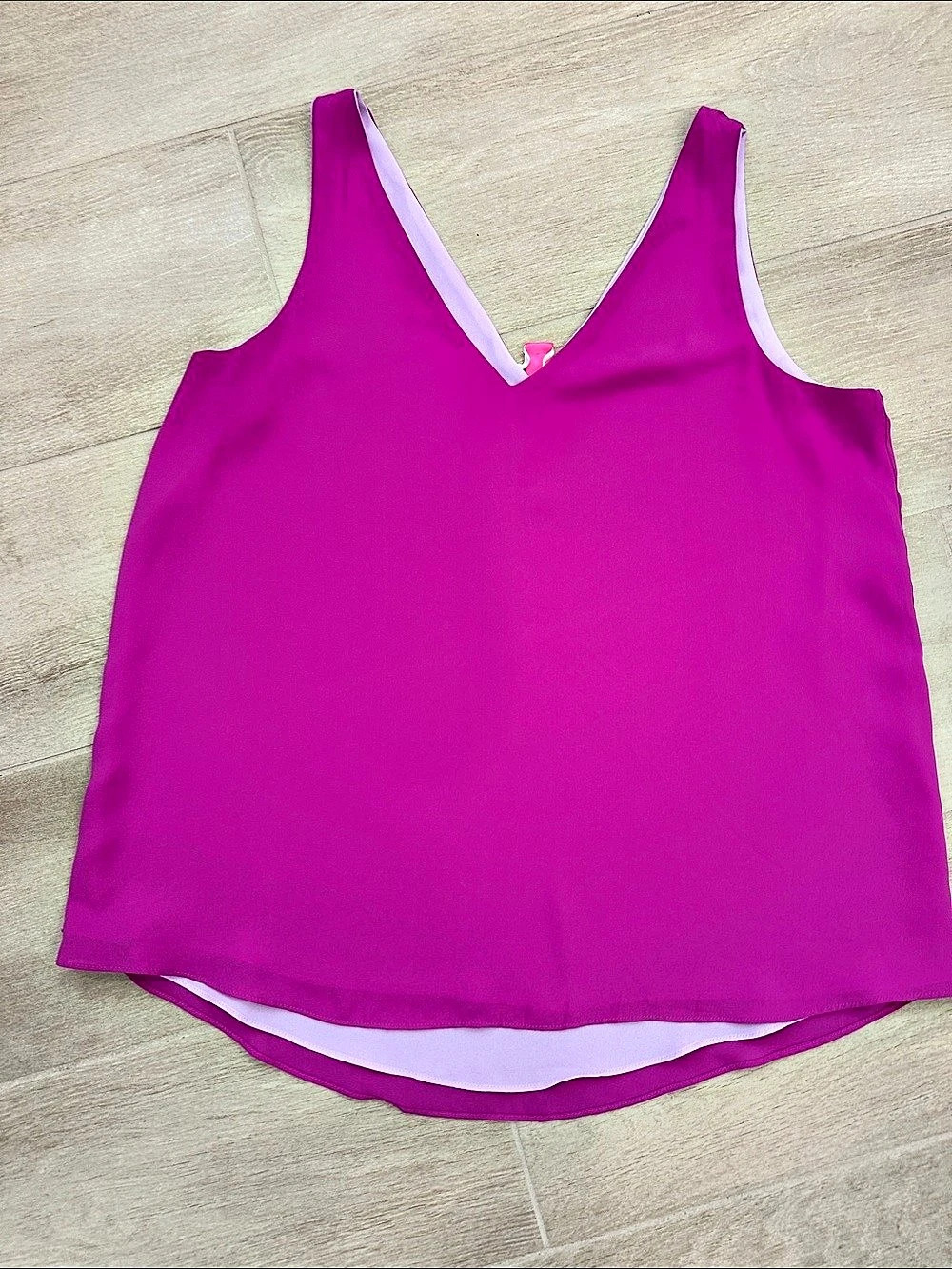 Lilly Pulitzer Florin Reversible Sleeveless V-Neck Tank Purple